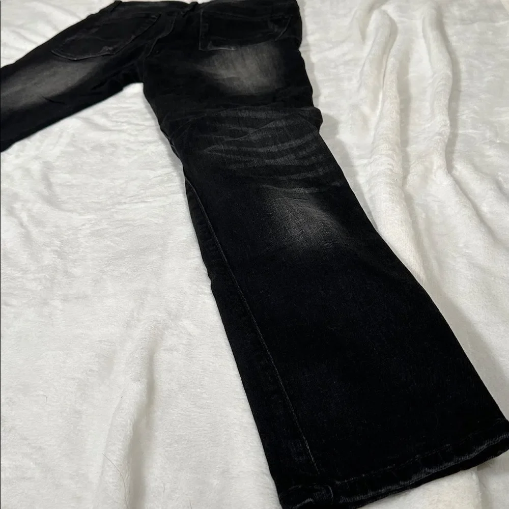 AMIRI Black Distressed Denim Jeans with Colorful Underlays! - Picture 4 of 7